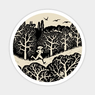 Runner in Nature Magnet